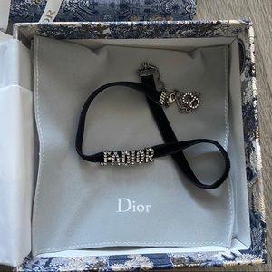 Dior Jadior Crystal Velvet Choker Necklace NWT
